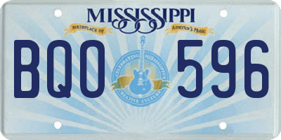 MS license plate BQO596