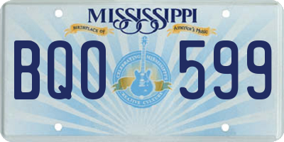 MS license plate BQO599