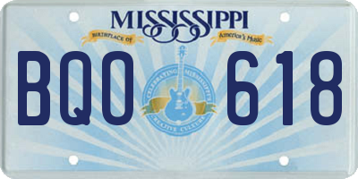 MS license plate BQO618