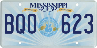 MS license plate BQO623