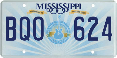 MS license plate BQO624