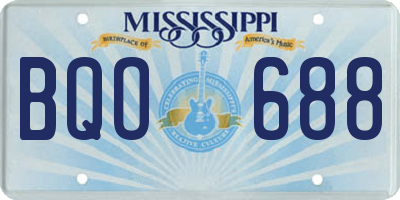 MS license plate BQO688