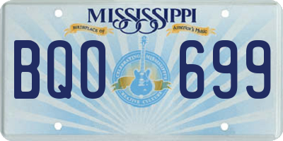 MS license plate BQO699