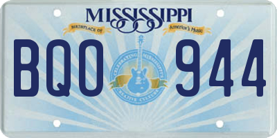 MS license plate BQO944