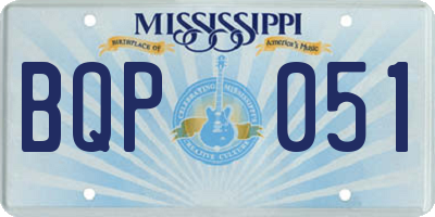 MS license plate BQP051