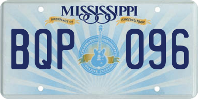 MS license plate BQP096