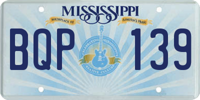 MS license plate BQP139