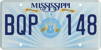 MS license plate BQP148
