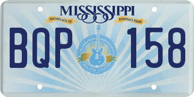 MS license plate BQP158