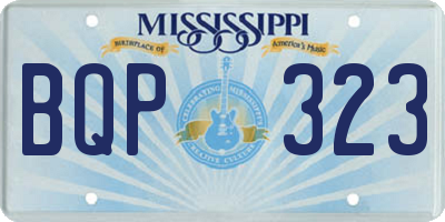 MS license plate BQP323