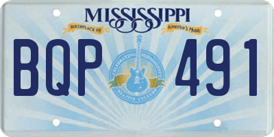MS license plate BQP491