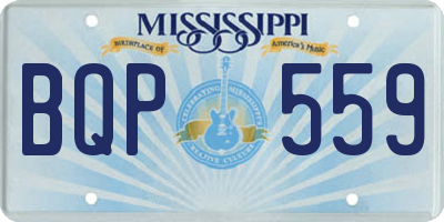 MS license plate BQP559