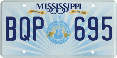 MS license plate BQP695