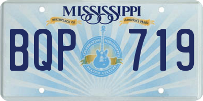 MS license plate BQP719