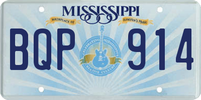 MS license plate BQP914