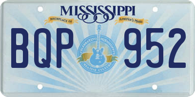 MS license plate BQP952
