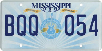 MS license plate BQQ054