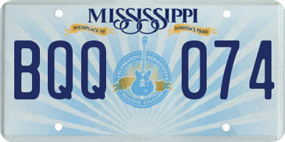 MS license plate BQQ074