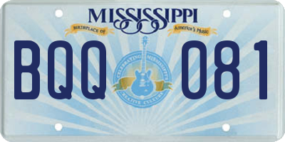 MS license plate BQQ081