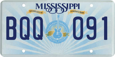 MS license plate BQQ091
