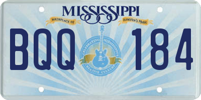 MS license plate BQQ184