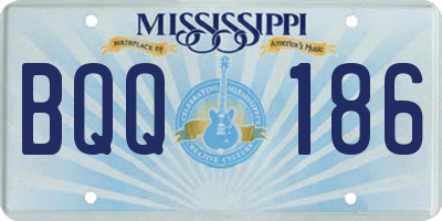 MS license plate BQQ186