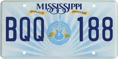 MS license plate BQQ188
