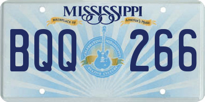 MS license plate BQQ266