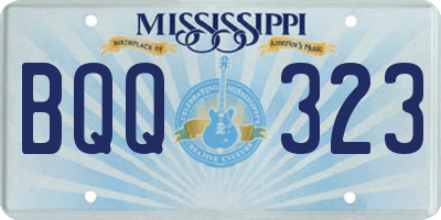 MS license plate BQQ323