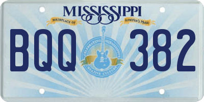 MS license plate BQQ382