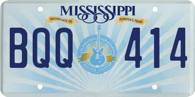 MS license plate BQQ414