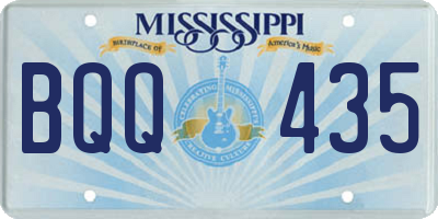 MS license plate BQQ435