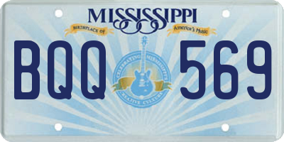 MS license plate BQQ569