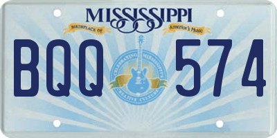 MS license plate BQQ574