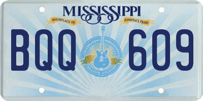MS license plate BQQ609