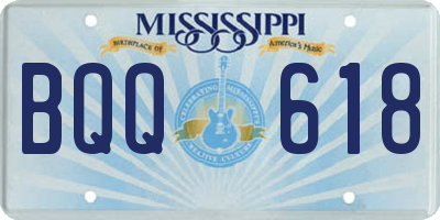 MS license plate BQQ618