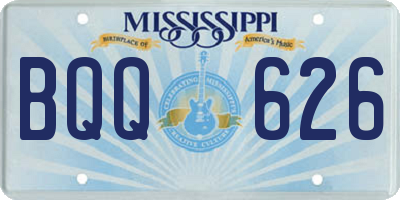MS license plate BQQ626