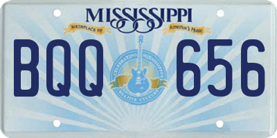MS license plate BQQ656