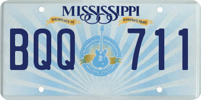 MS license plate BQQ711