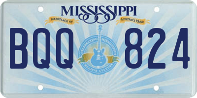 MS license plate BQQ824