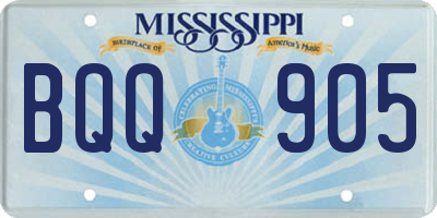 MS license plate BQQ905