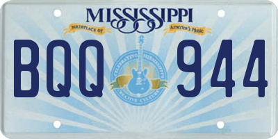 MS license plate BQQ944