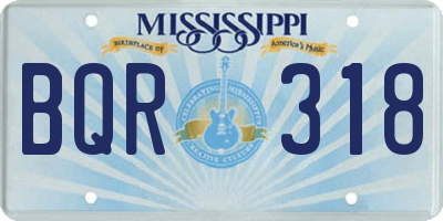 MS license plate BQR318