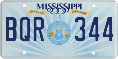 MS license plate BQR344