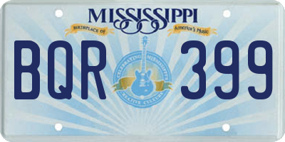 MS license plate BQR399