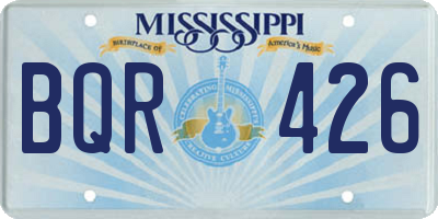 MS license plate BQR426
