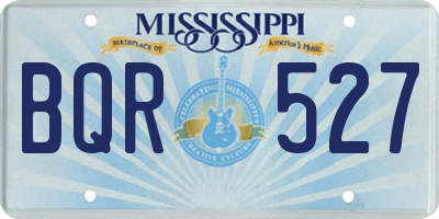 MS license plate BQR527