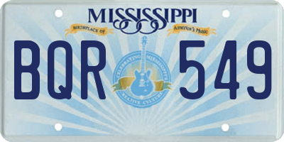 MS license plate BQR549