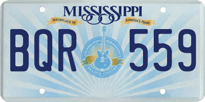 MS license plate BQR559