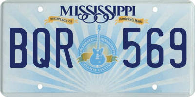 MS license plate BQR569